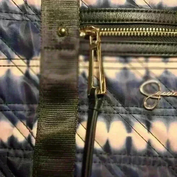 Jessica Simpson Weekender Overnight Tote Carry On Navy Tie Dyed - Picture 4 of 13